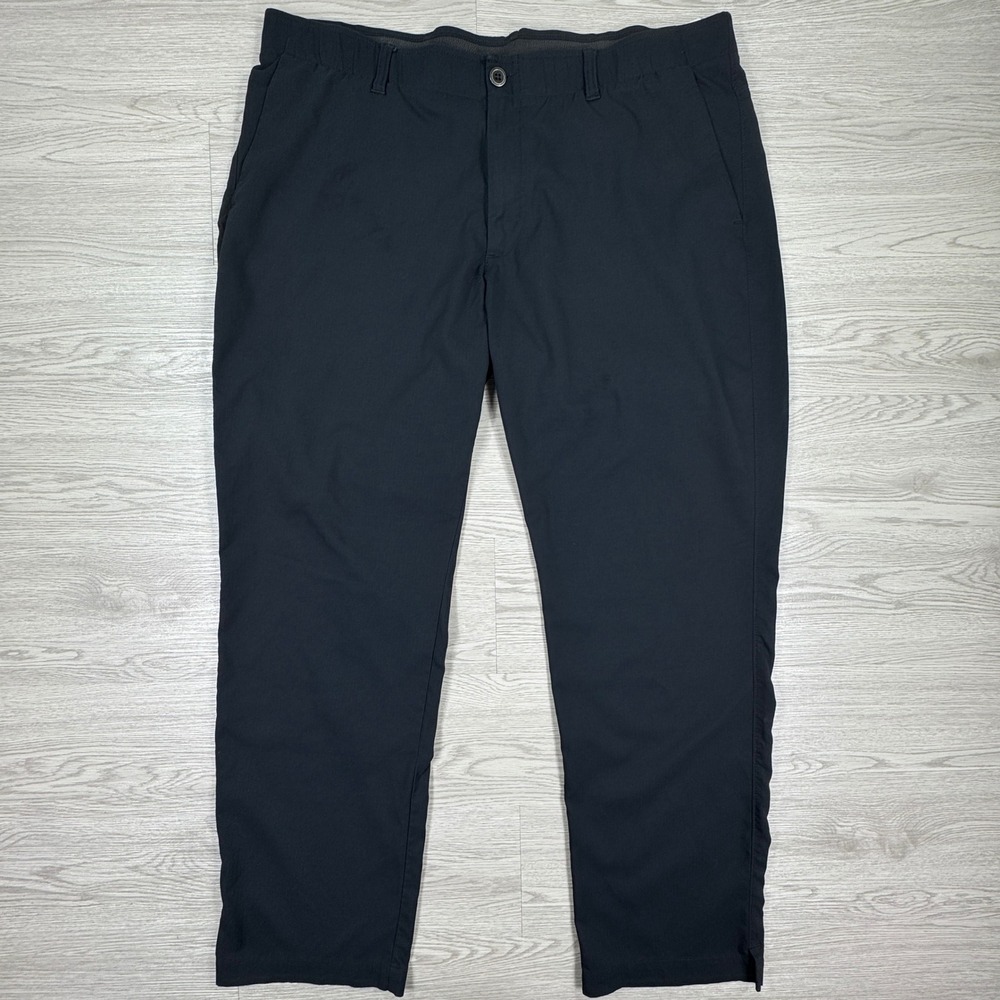 Under Armour Men Pants Showdown Golf Black 42/32 Performance Stretch Lightweight